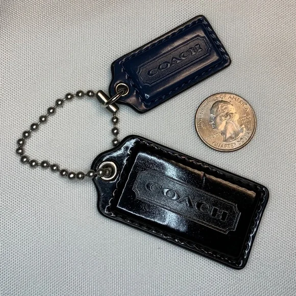 Double Tags Lg & Med Coach Hang Tags 2.5” & 2” Black &  Navy Blue! - Picture 4 of 6